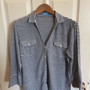 J. McLaughlin Brynn Shirt in Stripe